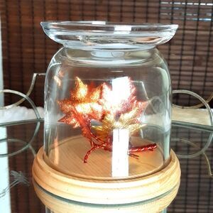 Bath body Works Fall Glass‎ Globe Candle Holder